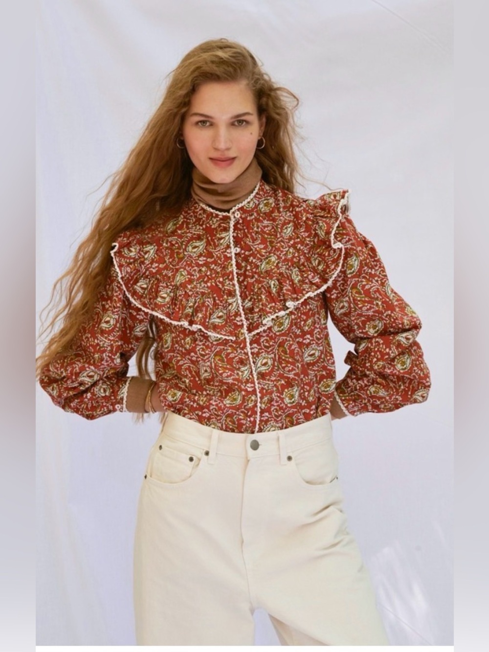 NWT Sonmer DOROTHY BLOUSE- TERRACOTTA $160 MSRP